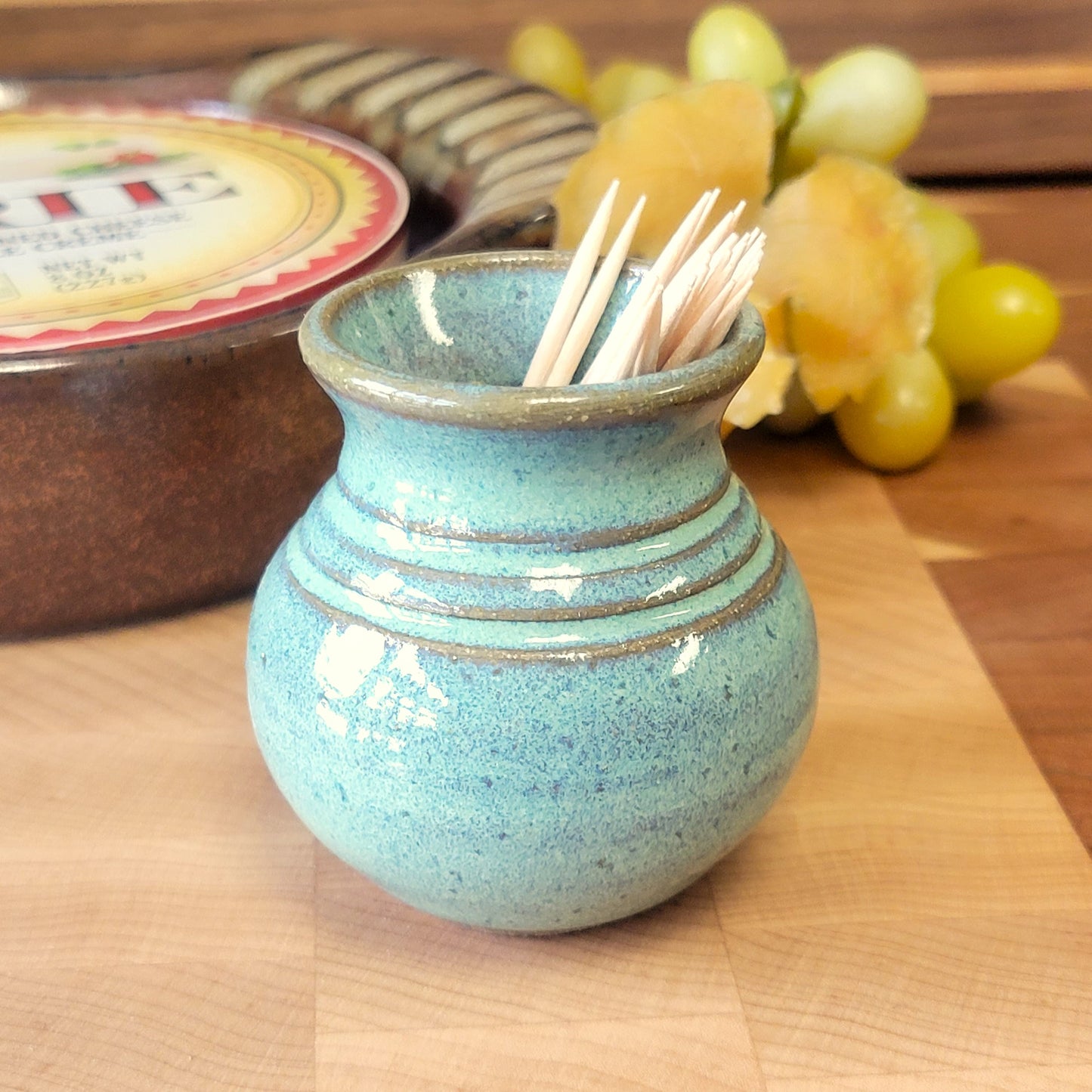Toothpick Holder for Serving Entertaining in Green