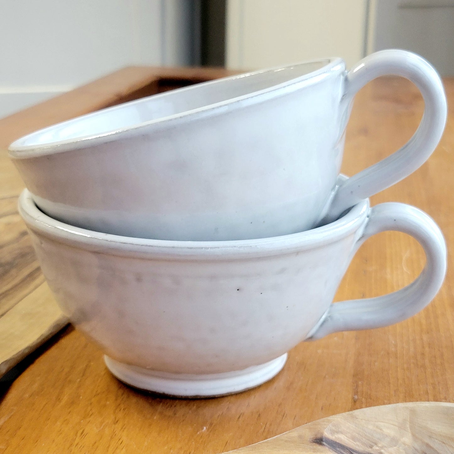 Handmade Soup Bowls with Handles – Farmhouse White