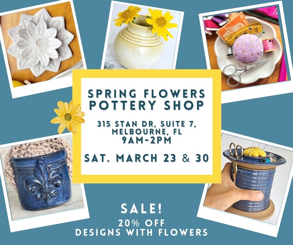 Discover Handmade Local Pottery at out Spring Pop-Up Shop Event in Melbourne, Florida