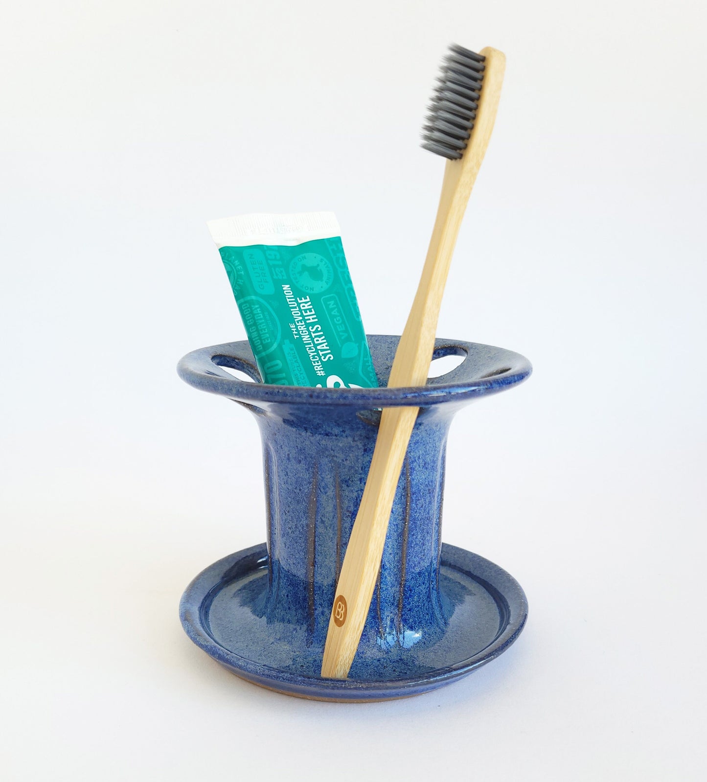 Toothbrush Holder Large Capacity 6 Slots in Cobalt Blue