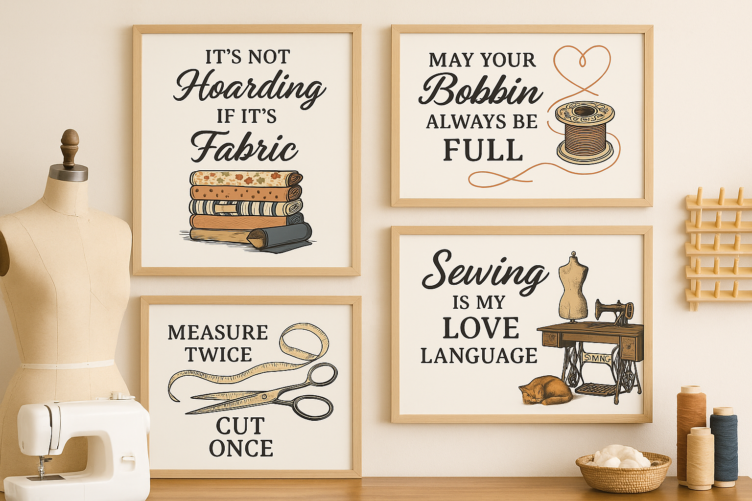 Free Sewing Room Printable Wall Art Bundle – The Mud Place