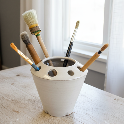 Ceramic Craft Caddy – Organizer for Crochet, Knitting, Painting