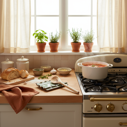 Multiple Slot Spoon Rest for Kitchen Countertop in Brown