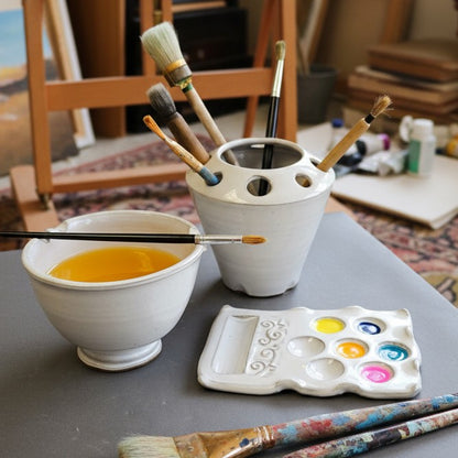Artist Paint Palette Set for Watercolor Gouache and Acrylic, White