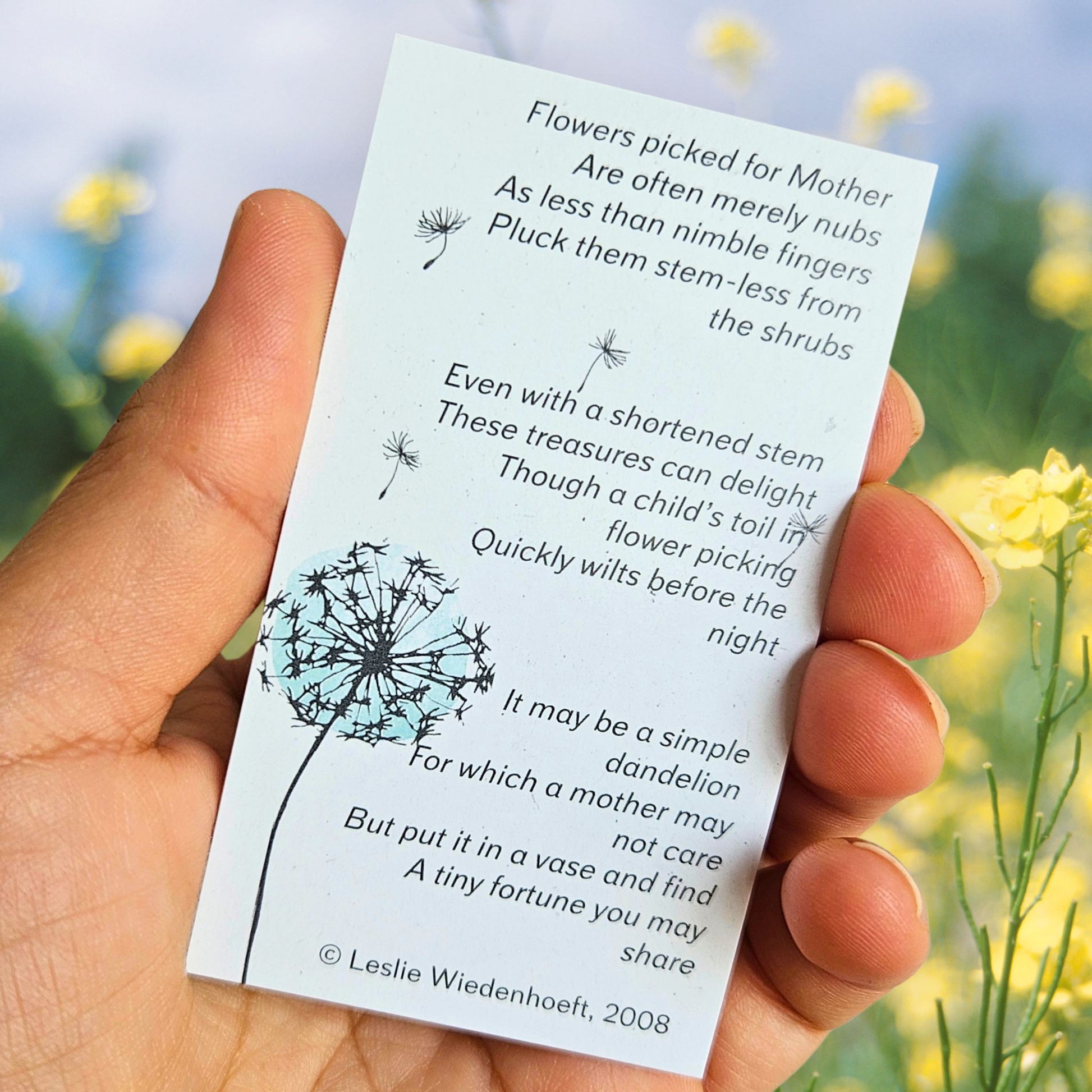 mother's day plant pot poem Printable Mom Poem Card