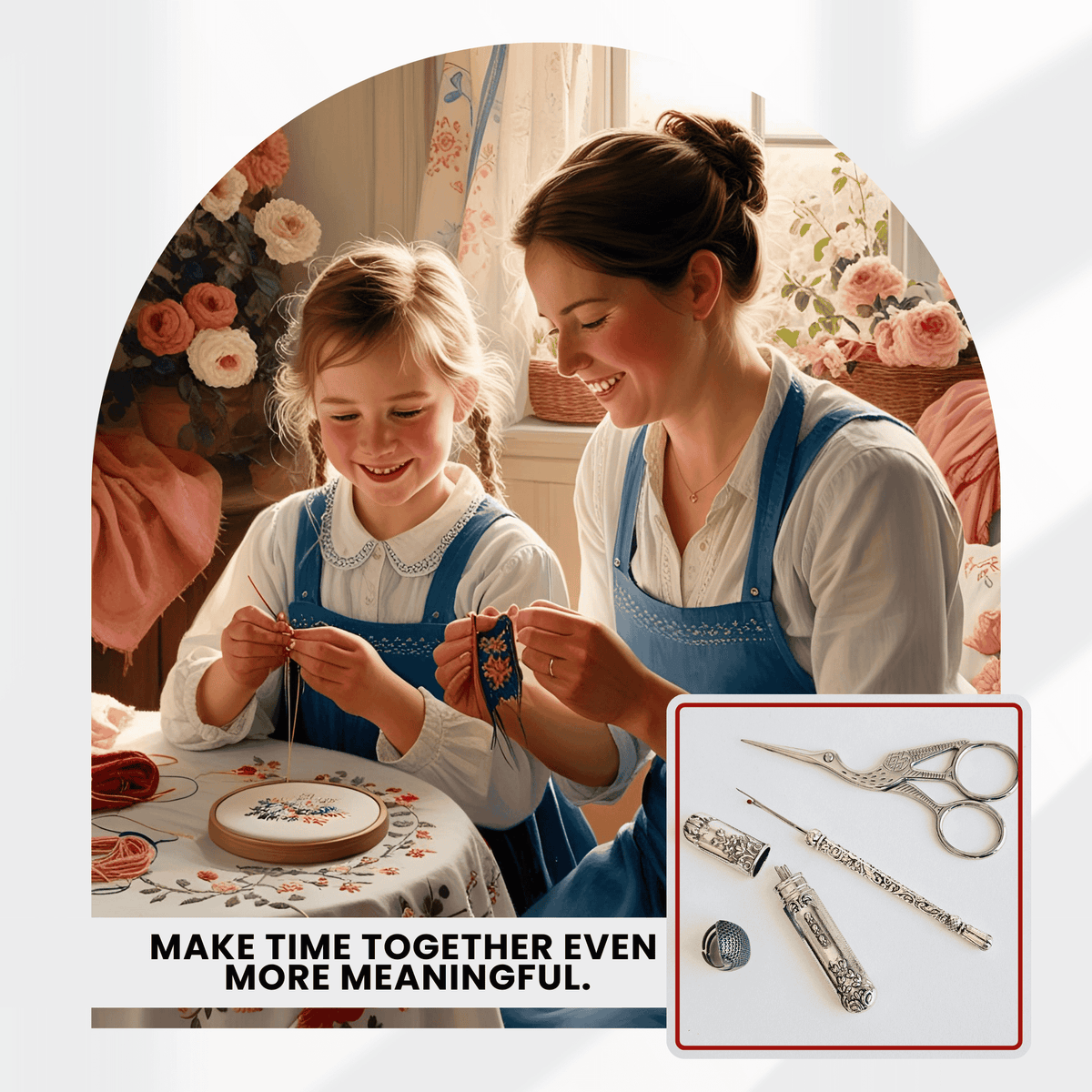 Vintage Embroidery Tool Set – Victorian Style Needlework Kit – The