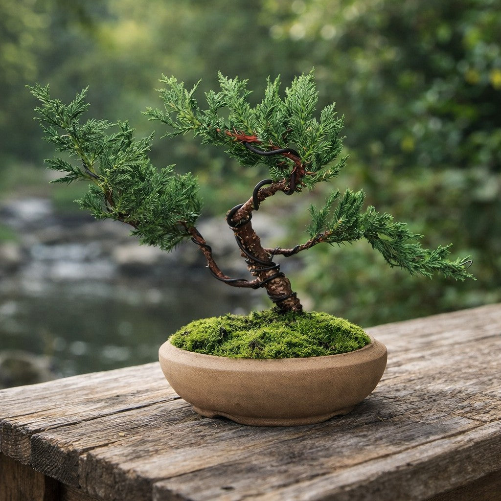 Handmade Unglazed Bonsai Pot for Juniper