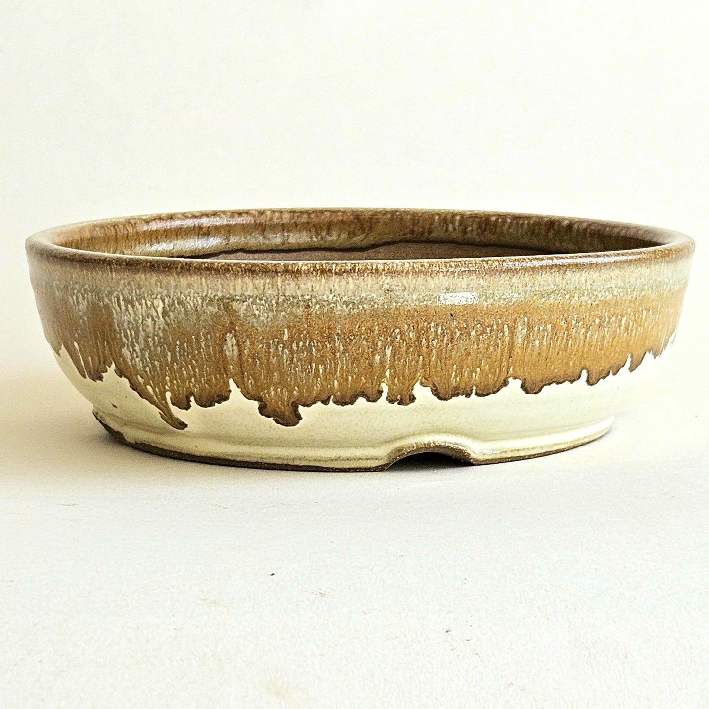 6.75-Inch Yellow Bronze Shohin Bonsai Pot