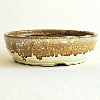 6.75-Inch Yellow Bronze Shohin Bonsai Pot