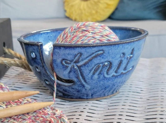 Multi-Color Ceramic Yarn Bowl for Crochet and Knitting. – Athena's Elements