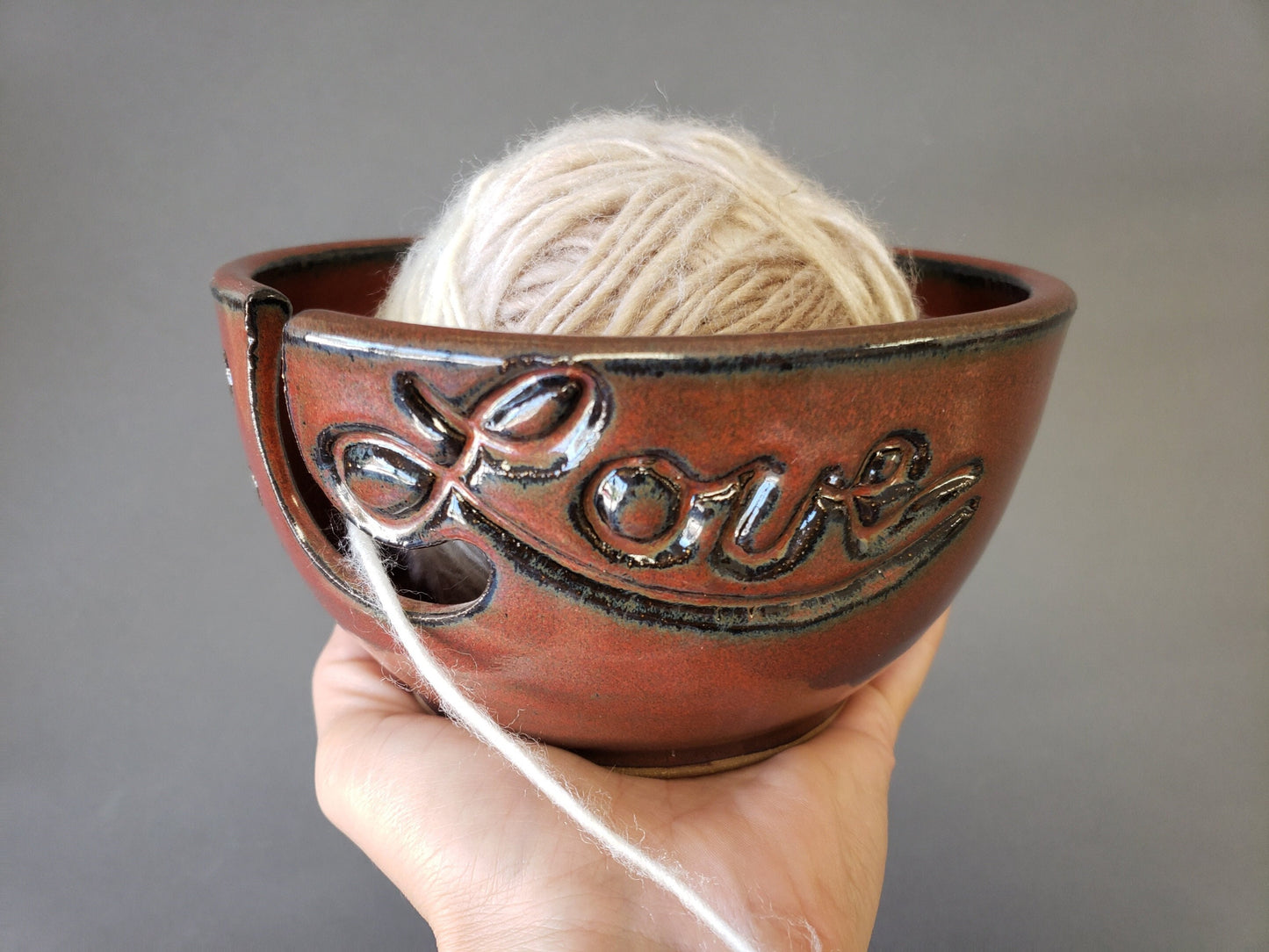 Love Saying Yarn Bowl Gifts for Knitting Circle Friends Crochet